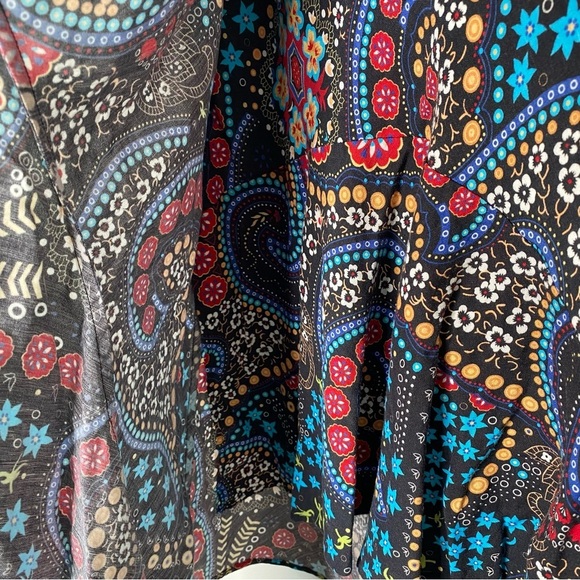 Context Exclusively at Lord & Taylor Floral Paisley Faux Wrap Linen Blend Skirt - Picture 12 of 16